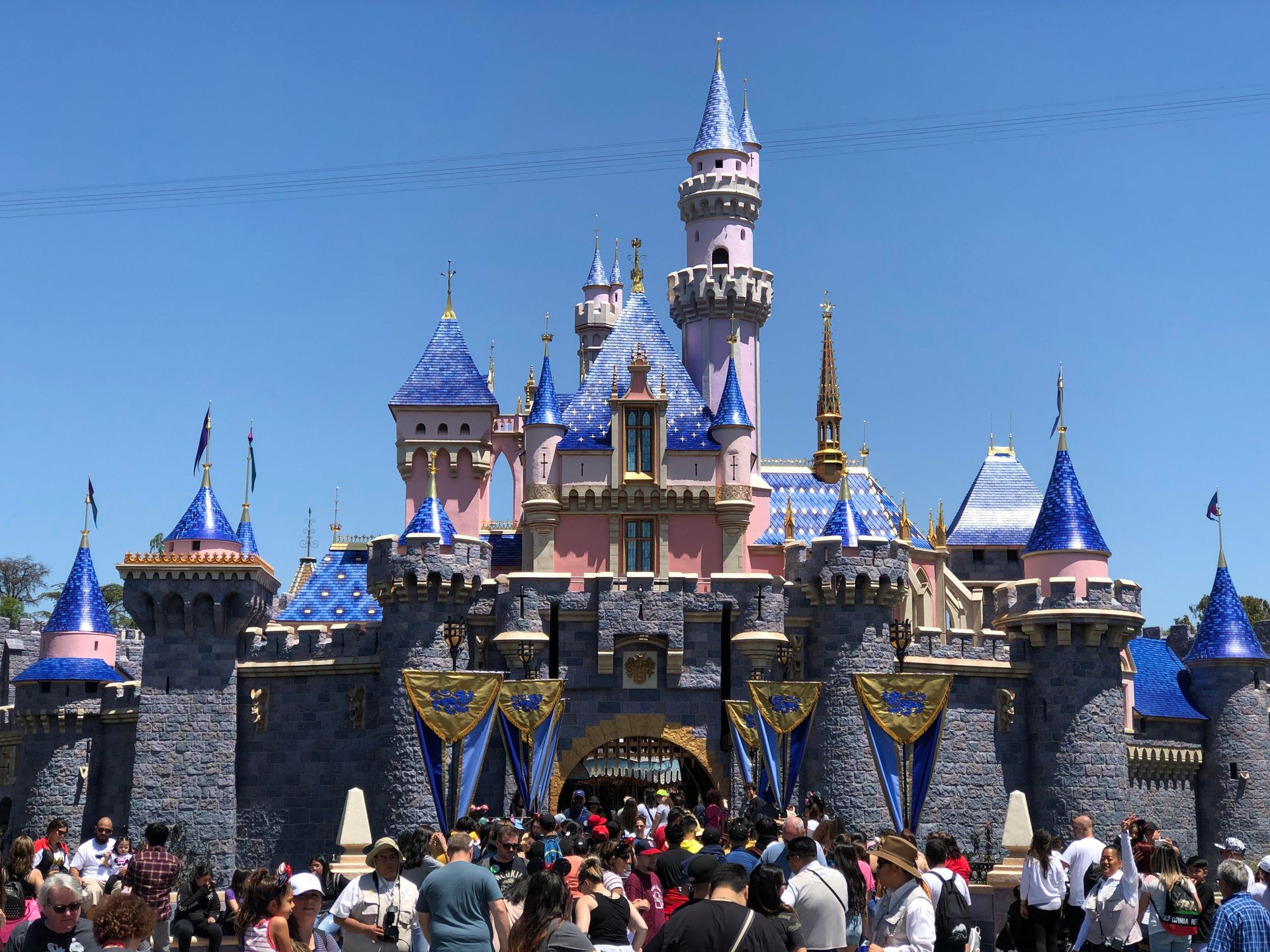 Photo of crowds at Disneyland