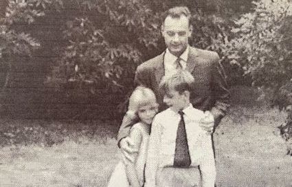 Photo of David McHugh as a child with his cousin and father.