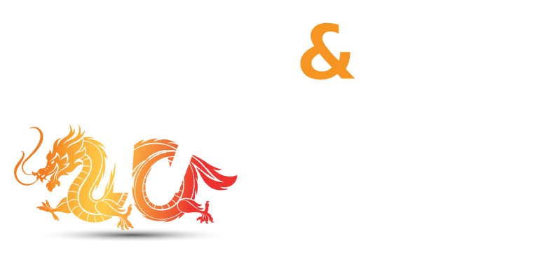 A logo with a dragon and the letter a on a white background.