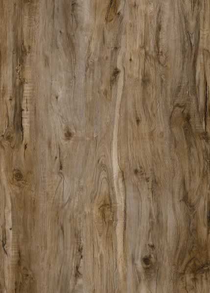 Wooden surface with vertical grain, featuring light and dark brown tones, knots, and natural patterns.