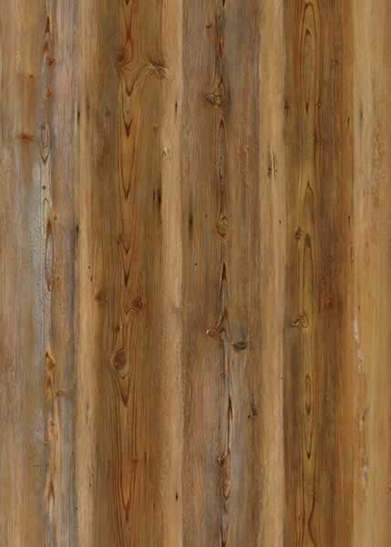 Vertical wooden planks in warm brown tones with visible grain and knots.