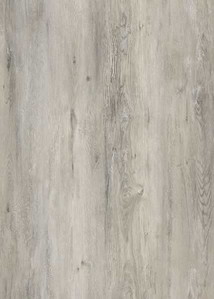 Light gray wood-look flooring, featuring vertical grain patterns and subtle color variations.