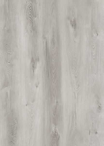 Light grey wood-look flooring with vertical wood grain patterns.