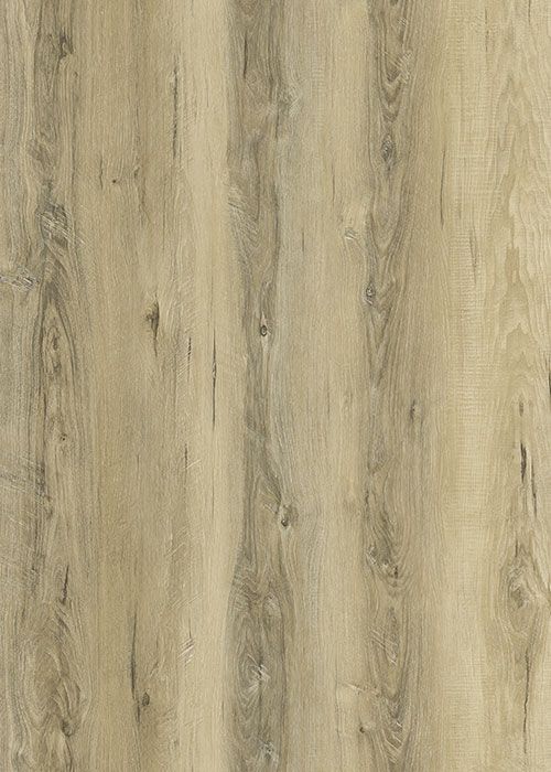 Light brown wood grain flooring with vertical planks.