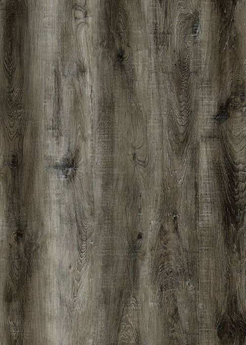 Wood grain texture in shades of gray and brown, with natural knots and vertical lines.