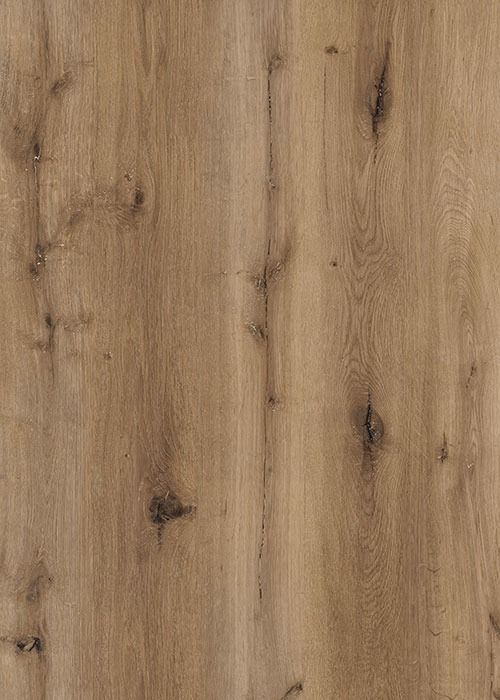 Close-up of light brown wood grain texture with dark knots and vertical lines.