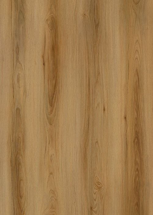 Wood grain background with light and dark brown vertical streaks.