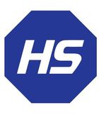 The hs logo is in a blue octagon on a white background.