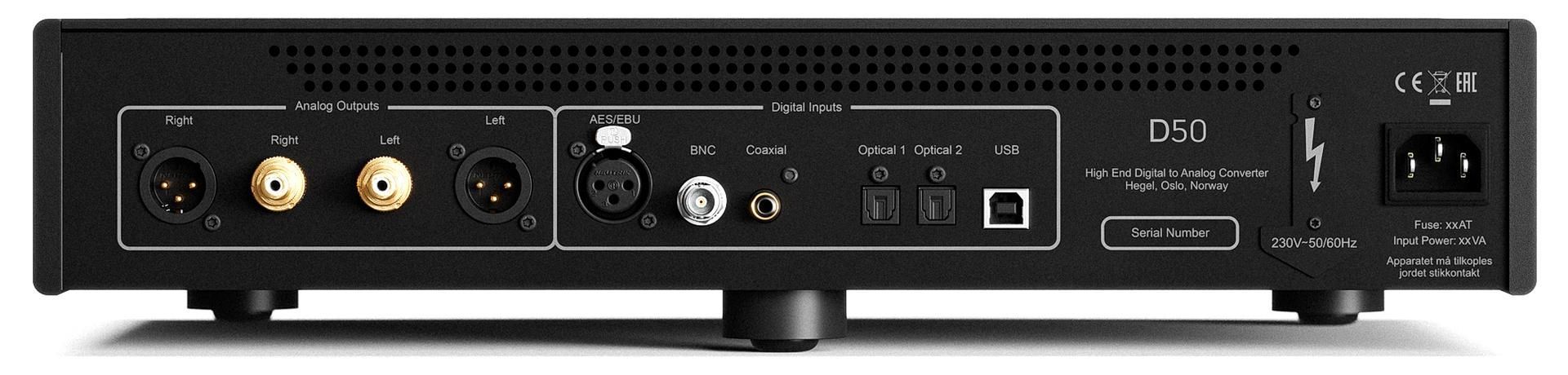 Hegel D50 Dac, back