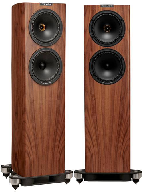 Fyne Audio F702 SP loudspeakers in natural walnut