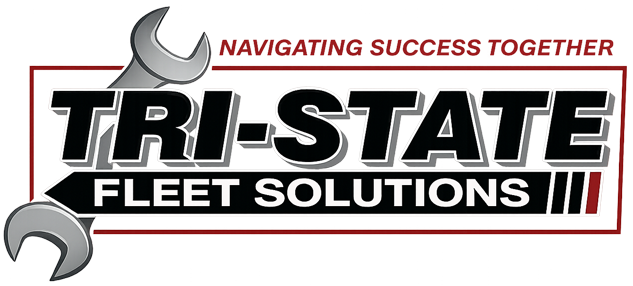 Tri-State Fleet Solutions logo with red and black text, gray wrenches, and “Navigating Success Together” tagline