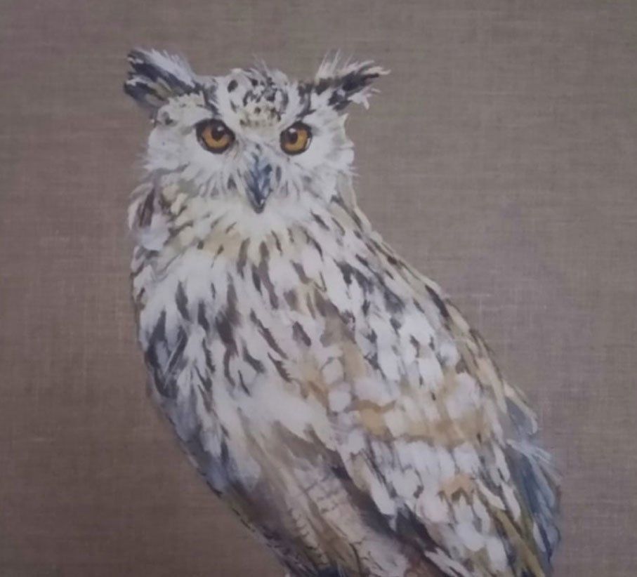 painting of an owl