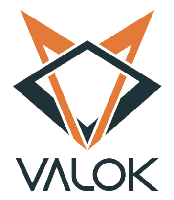 Un logo per un'azienda chiamata Valok con una volpe sopra