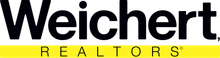 Weichert Realtors logo with black text above a yellow bar and white lettering