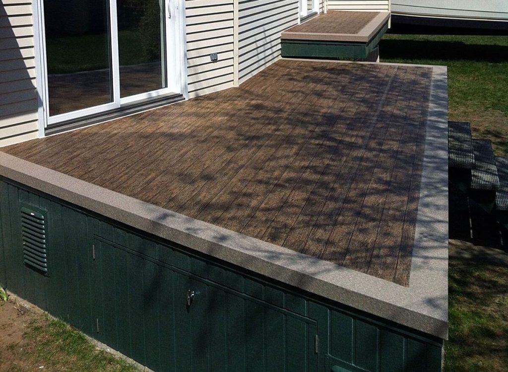 patio avec membrane de PVC