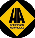 Un cartel amarillo y negro que dice soluciones hidráulicas