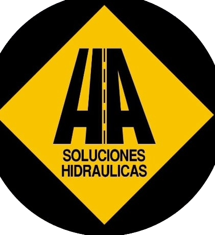 Un cartel amarillo y negro que dice soluciones hidráulicas