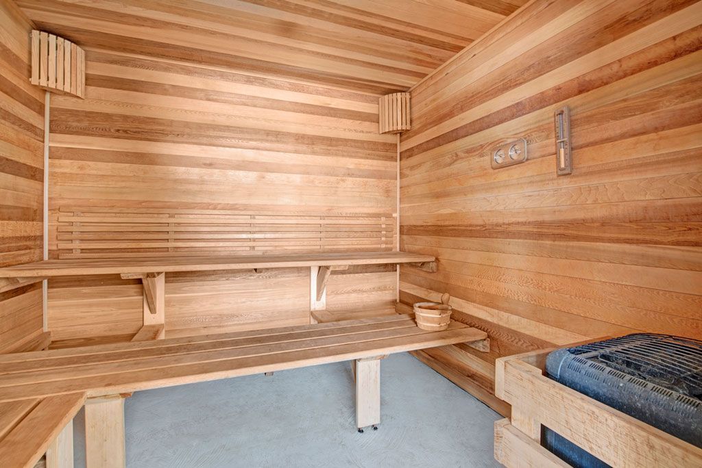 Sauna at The Lafayette in Fitchburg, WI.