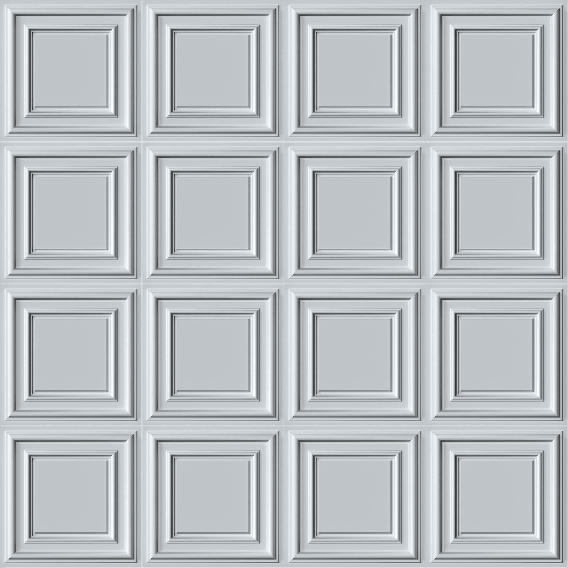 repeating white square decorative panel ceiling pattern