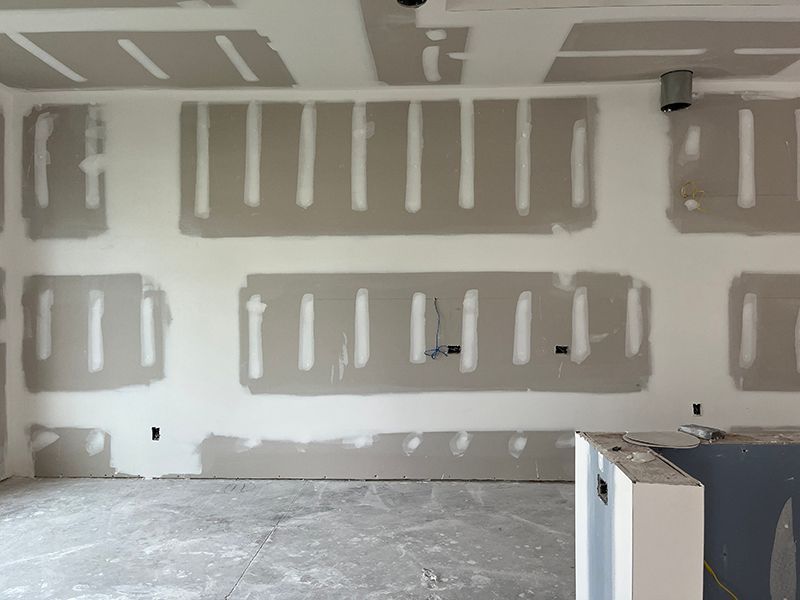 new drywall in a South Tampa kitchen after tap and mud application