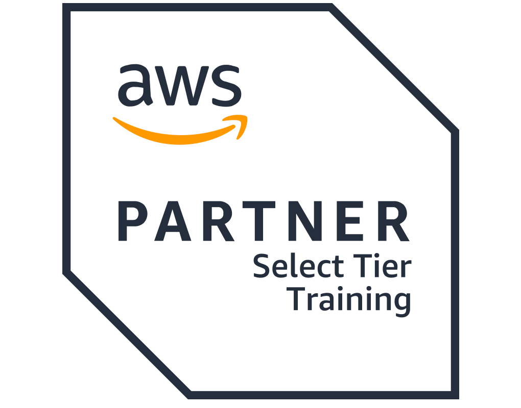 The aws partner select tier training logo is shown on a white background.