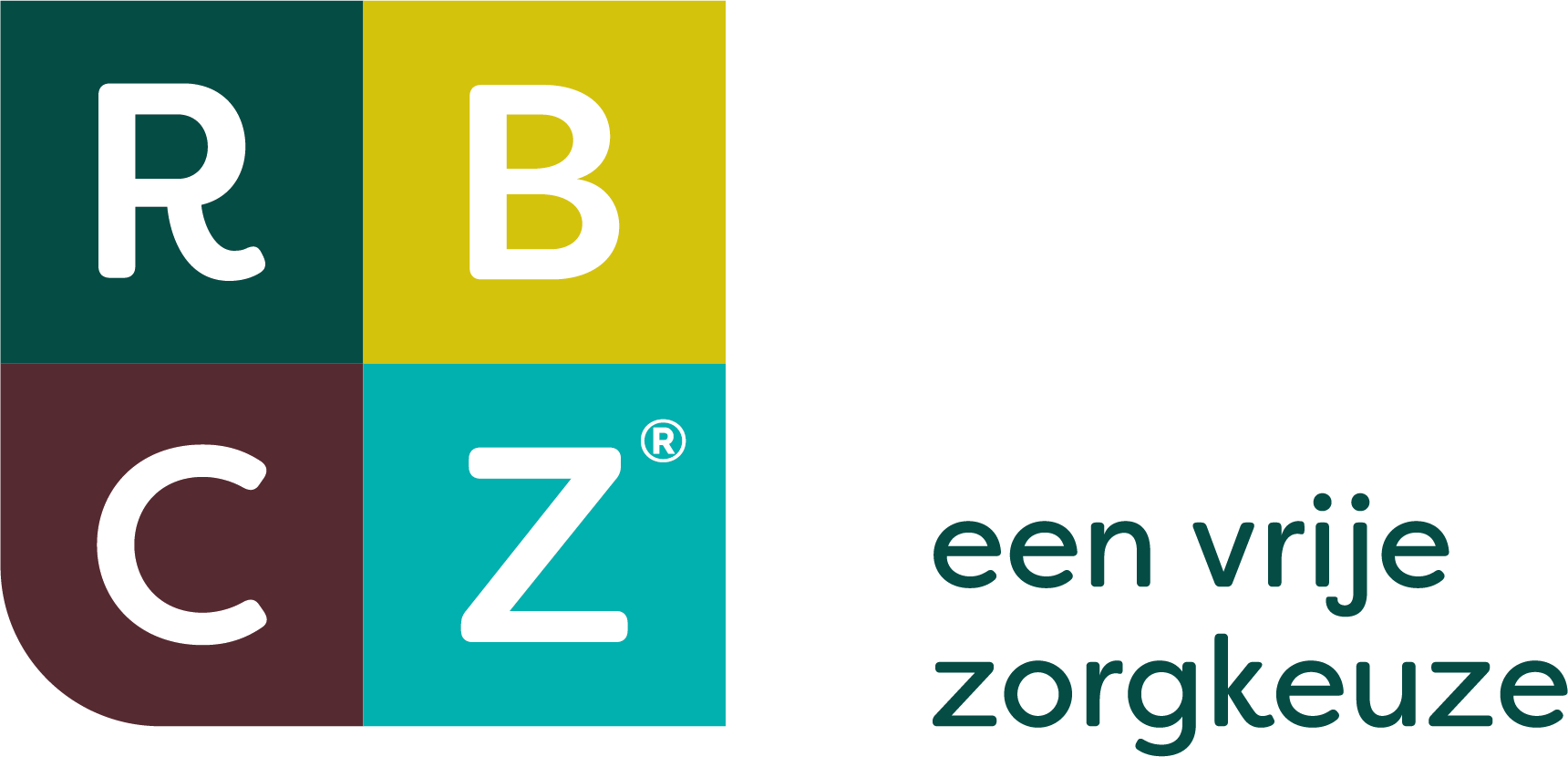 Logo RBCZ in gekleurde vierkanten, en de tekst