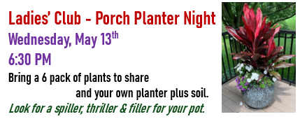 Club - Porch Planter Night flier