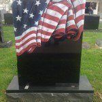 Full-standing upright granite memorial monument crafted in Portsmouth Ohio