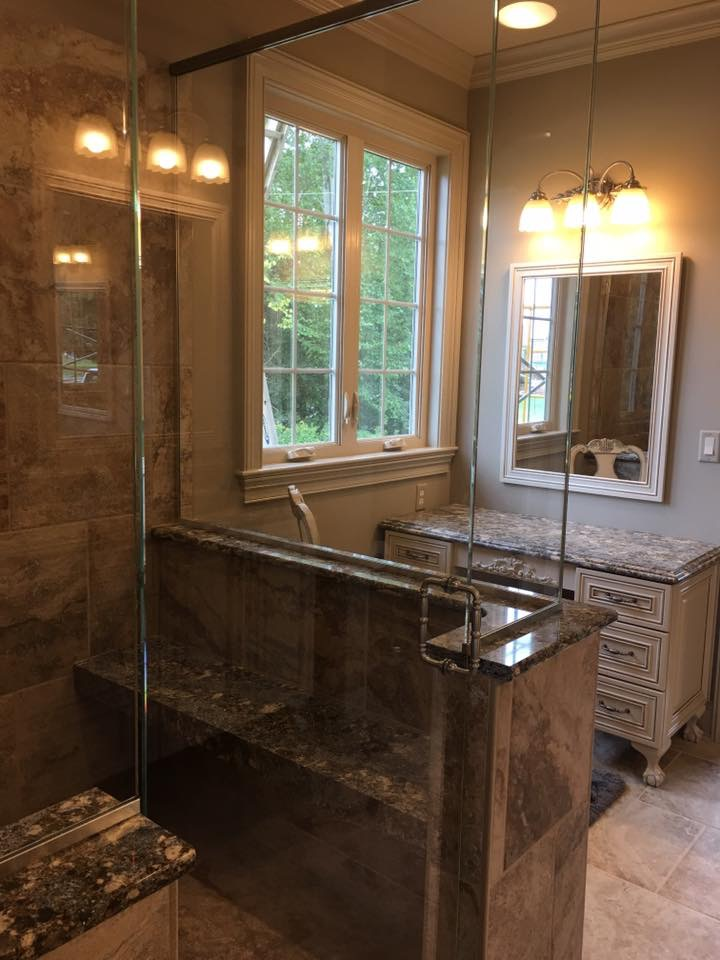 Quartzite countertop with elegant veining pattern