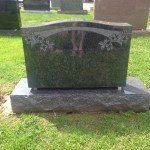 Slant marker headstone with custom design, made in Portsmouth Ohio