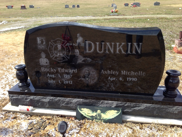 Laser-etched memorial detail — Portsmouth Monument Co.