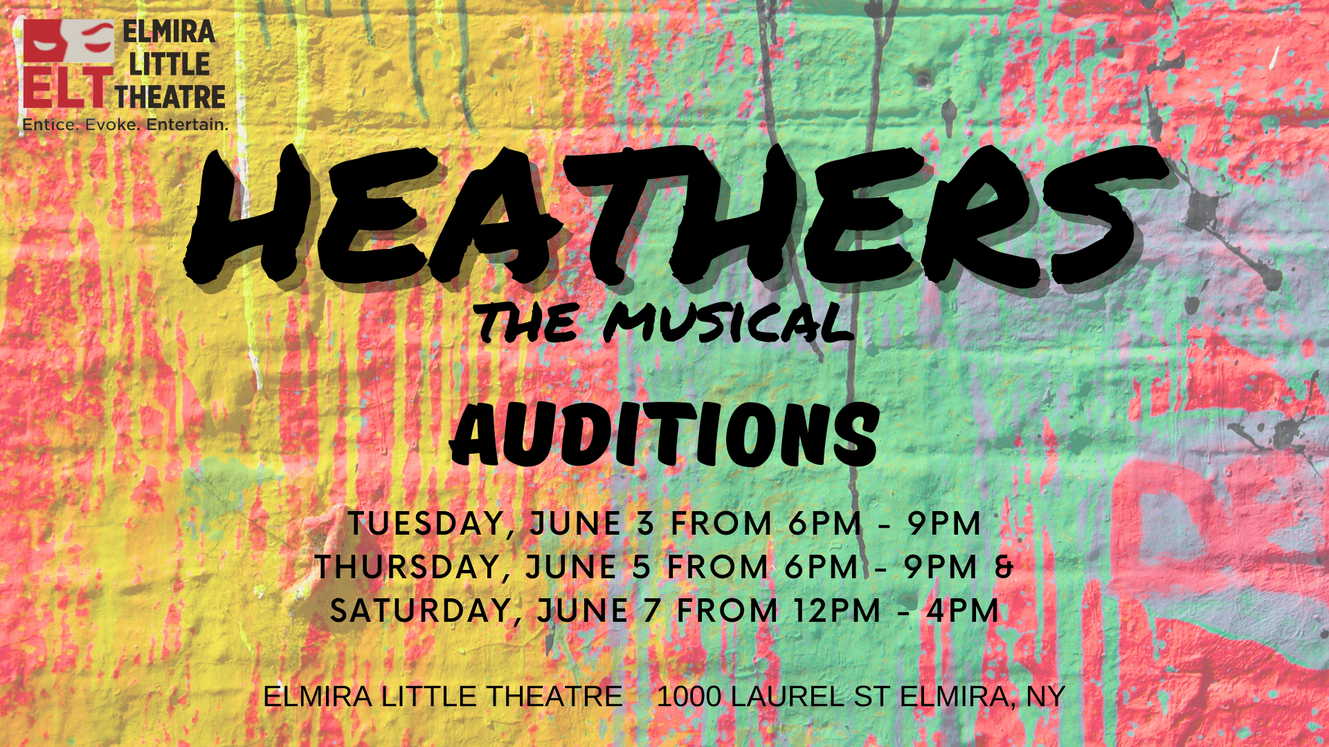 A poster for heather 's the musical audition