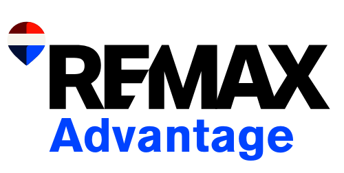 RE/MAX logo with red, white, and blue design element above black text