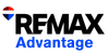 RE/MAX Advantage logo with a red, white, and blue globe and the word