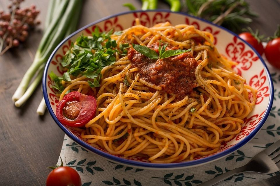 piatto di spaghetti tradizionale della cucina italiana
