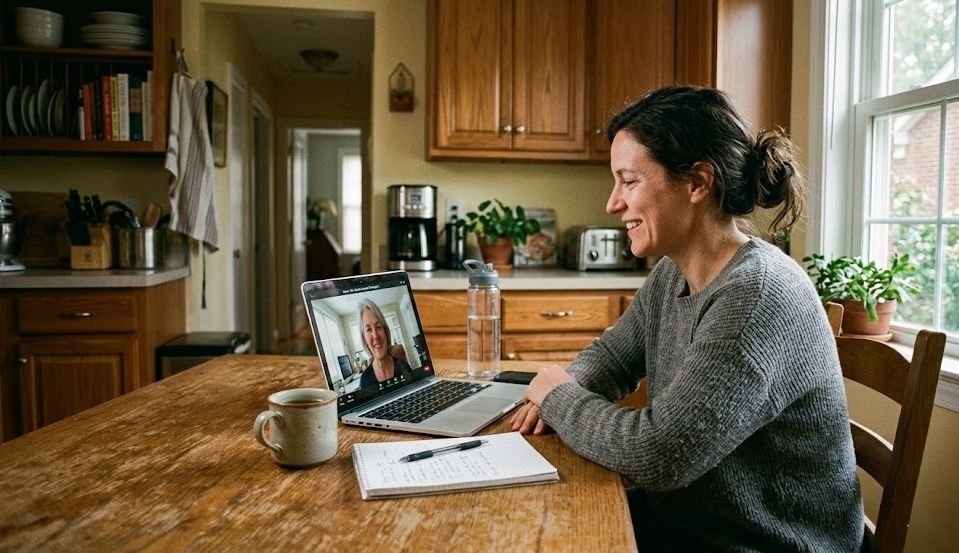 Warm therapy room at Riverside Counseling & Psychiatry