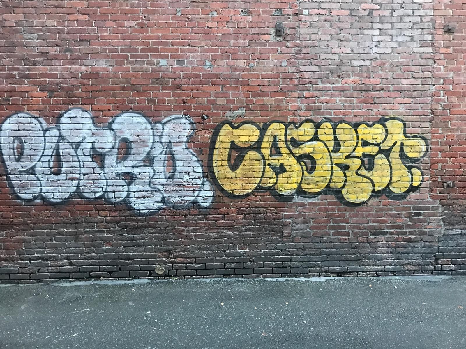 Brick Wall Before Graffiti Removal - Seattle, WA - ASAP Graffiti Removal