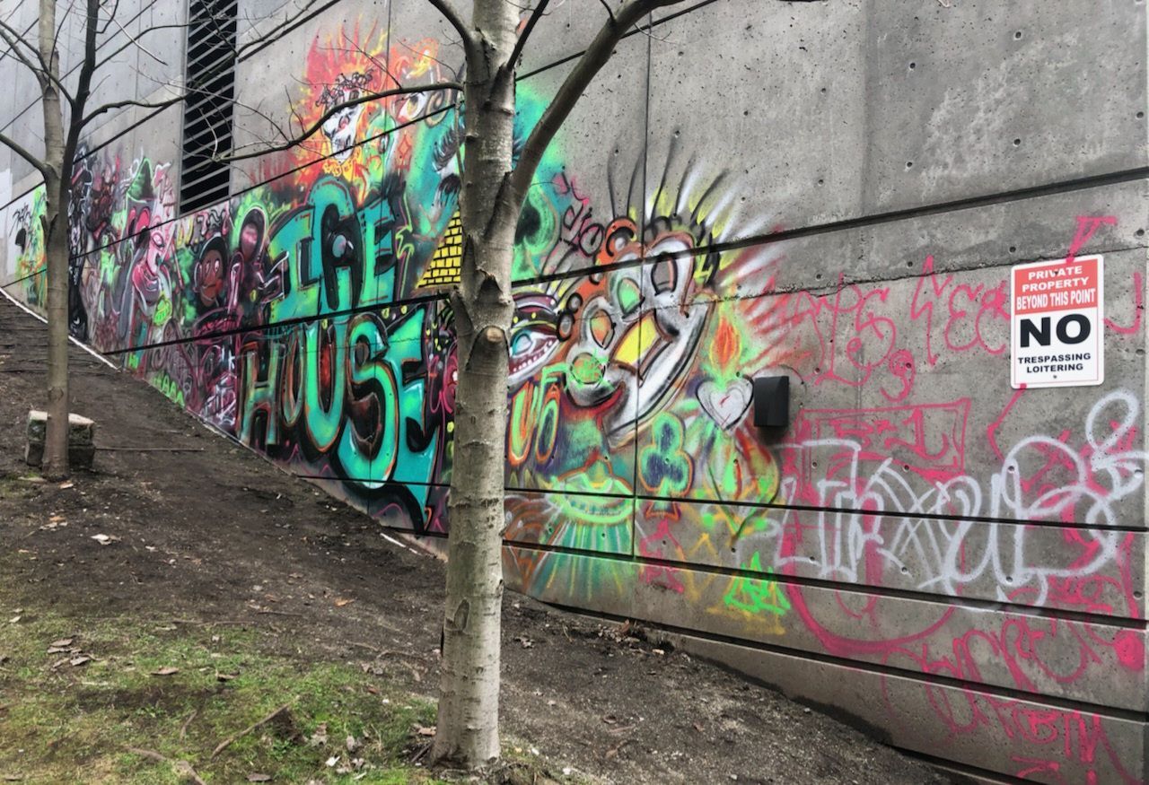 Graffiti Wall Before - Seattle, WA - ASAP Graffiti Removal