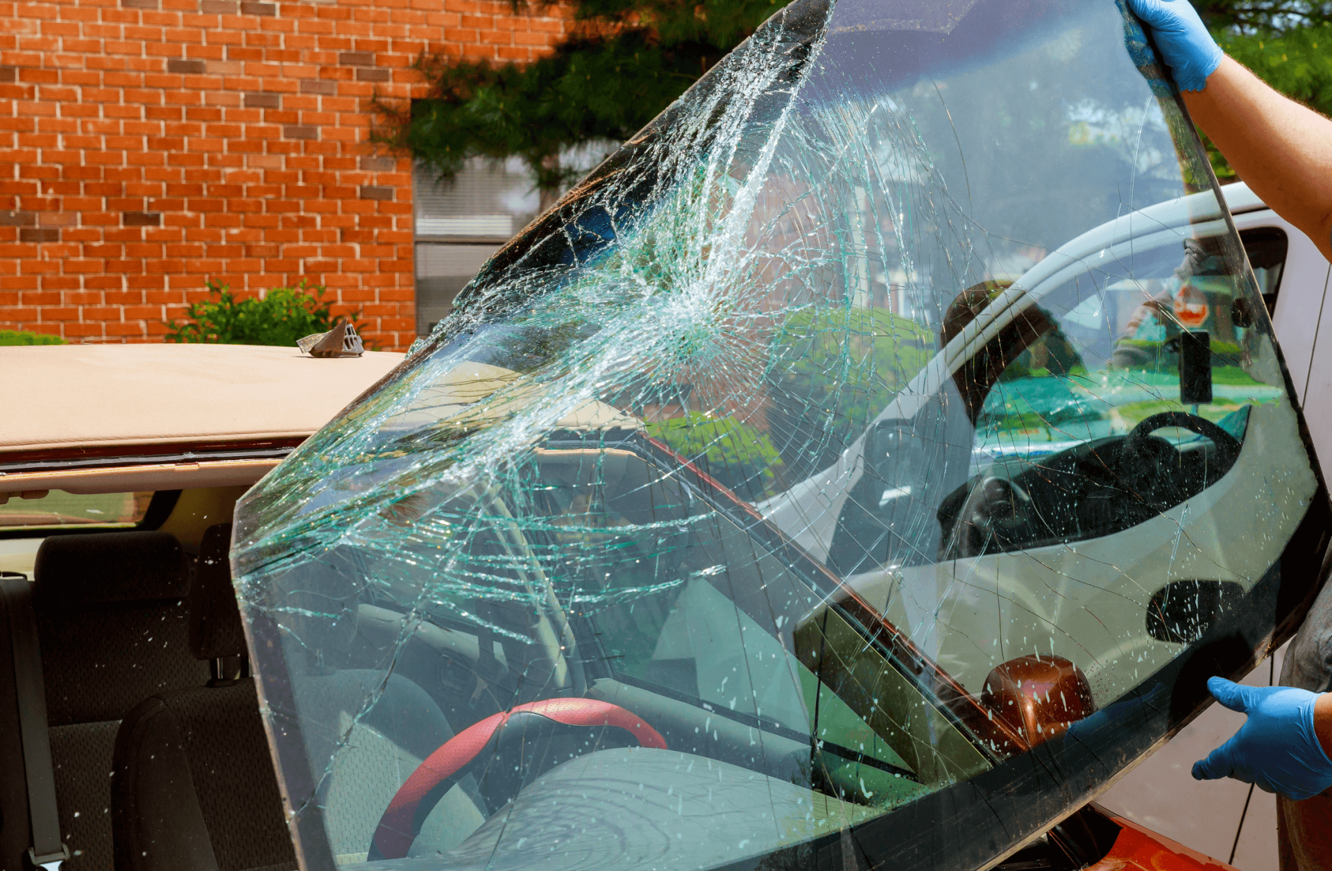 damaged windscreen