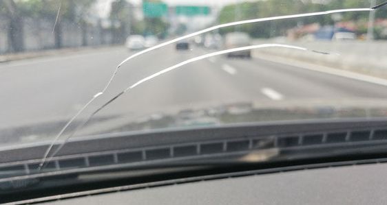 cracked windscreen