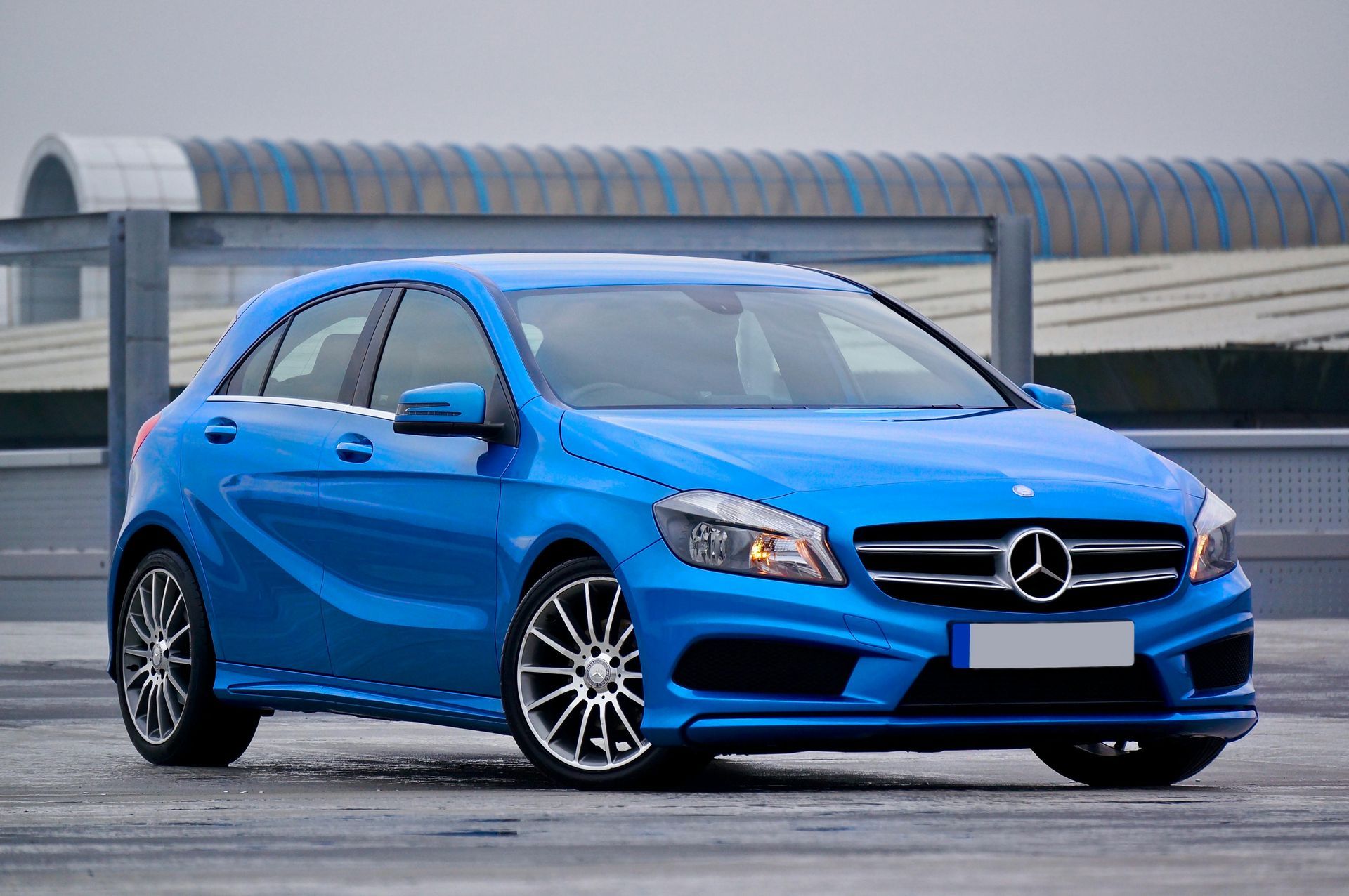 blue Benz car