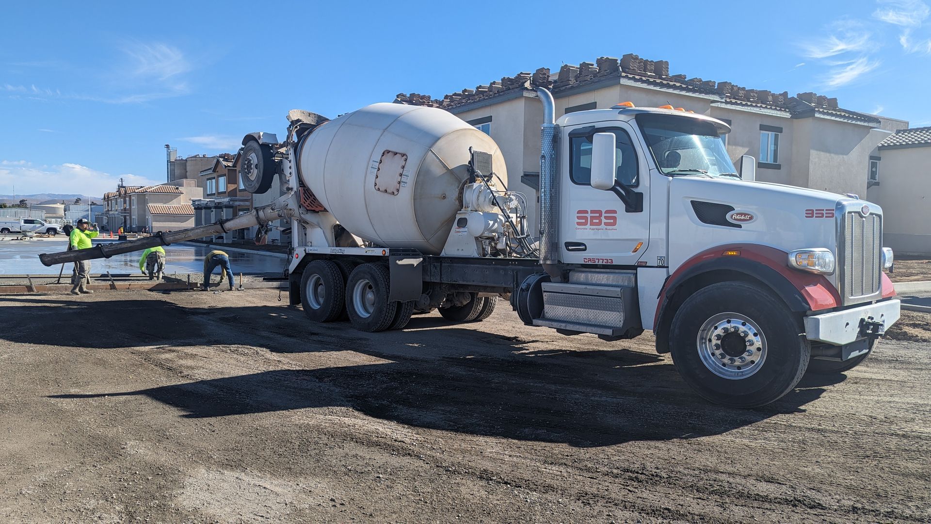 SBS concrete truck on a local jobsite. 