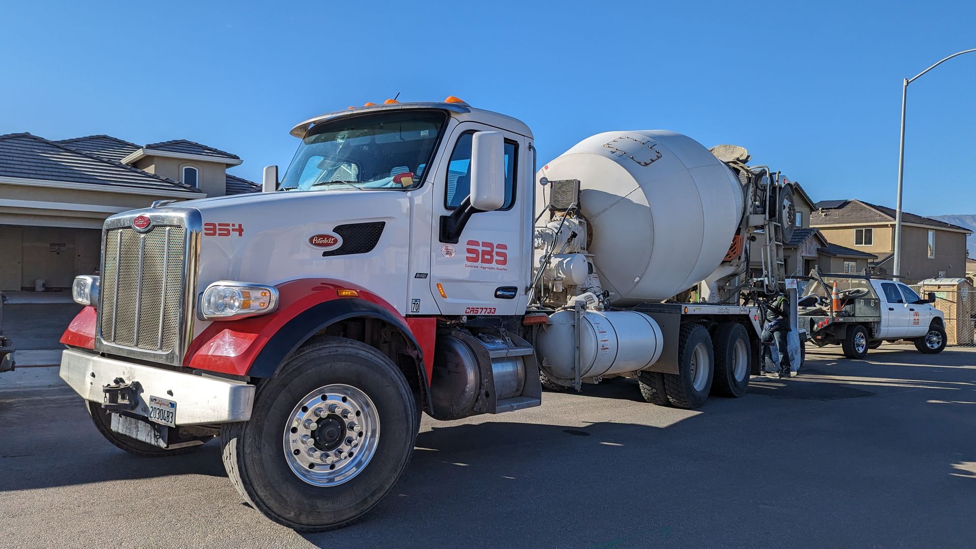 SBS concrete truck on a local jobsite. 