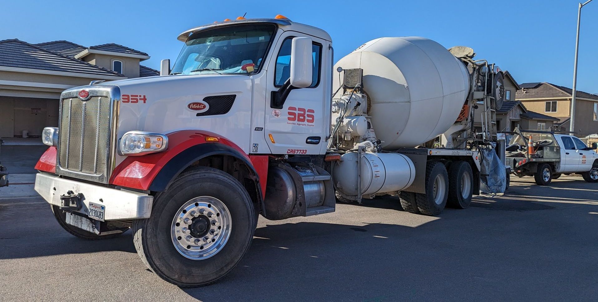 SBS concrete truck on a local jobsite.