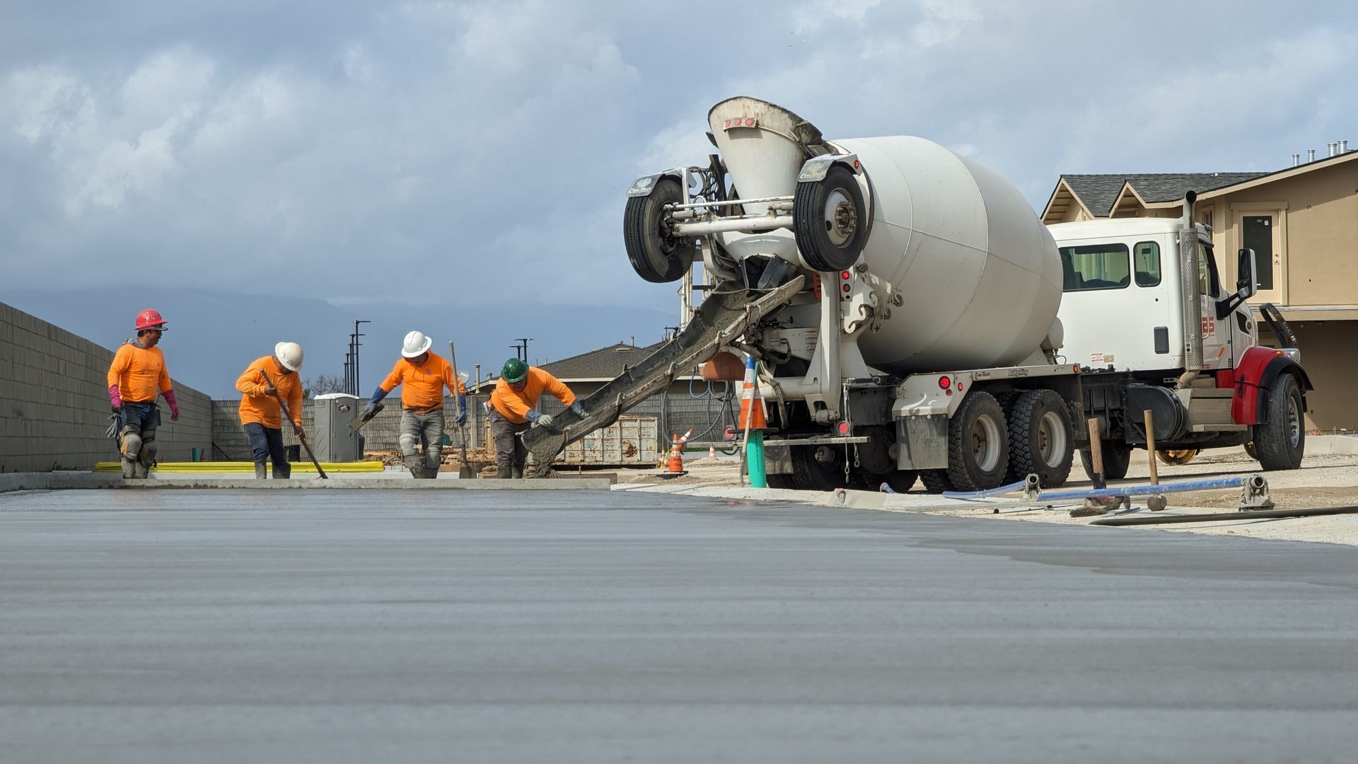 SBS concrete truck on a local jobsite. 