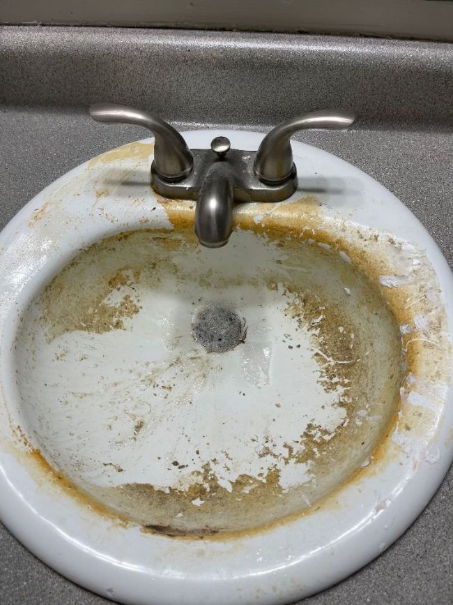 Deep Cleaning of Sink Before