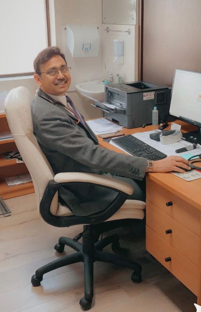 Male Doctor in his office