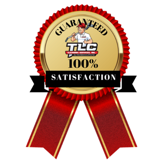 A guaranteed 100 % satisfaction ribbon for tlc cleaning services