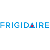 the frigidaire logo is blue and red on a white background .