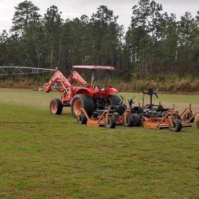 Tractor on The Field — Stedman, NC — Horne Turf Farm